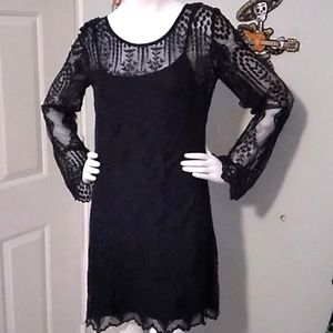 Ecote black lace dress size L